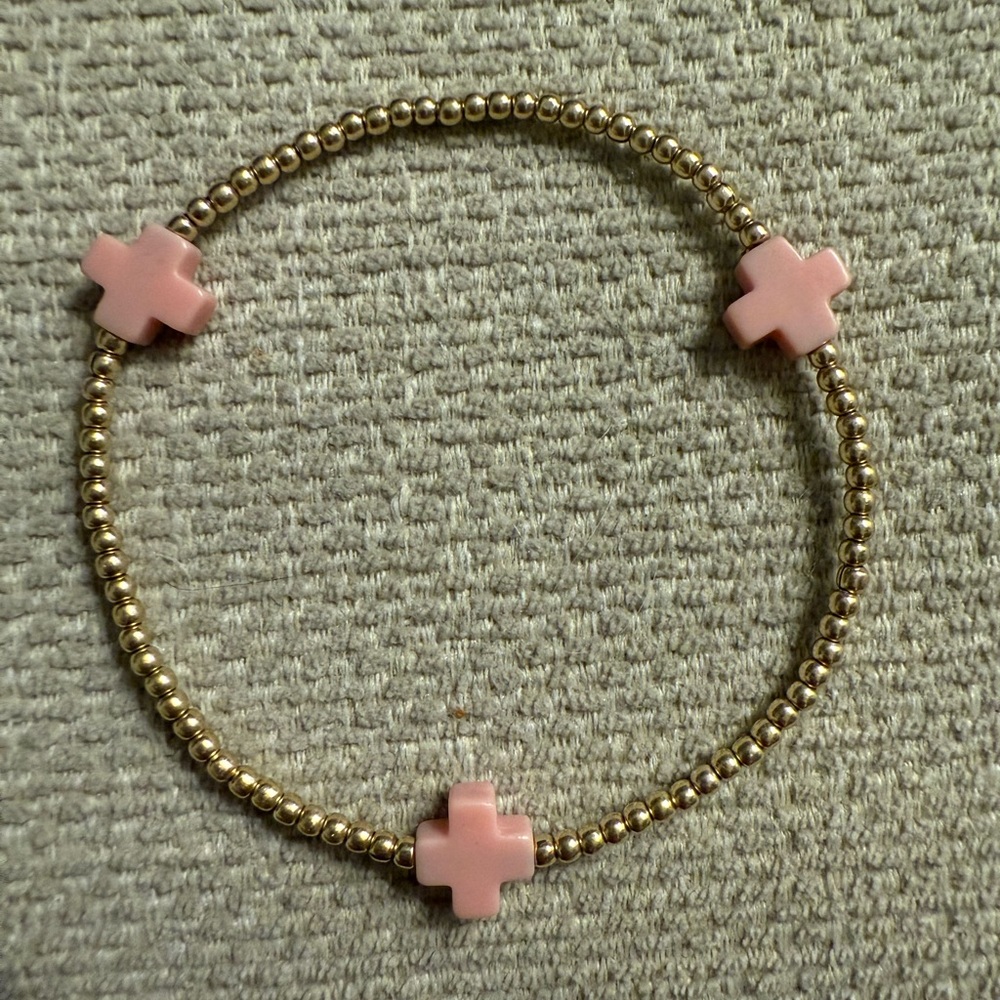 Enewton Pink and Gold Beaded Bracelet